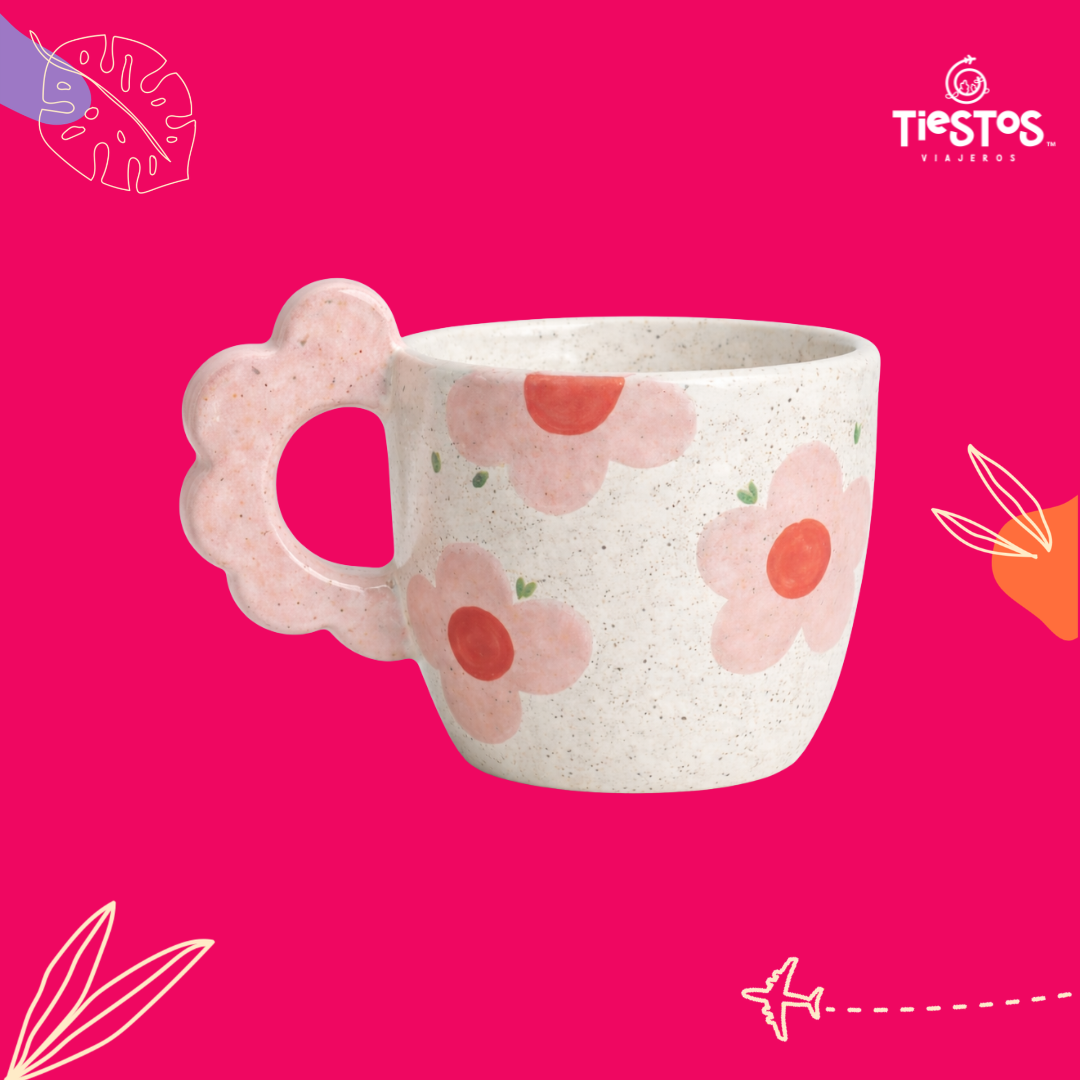 Taza con asa (handle) - Flor