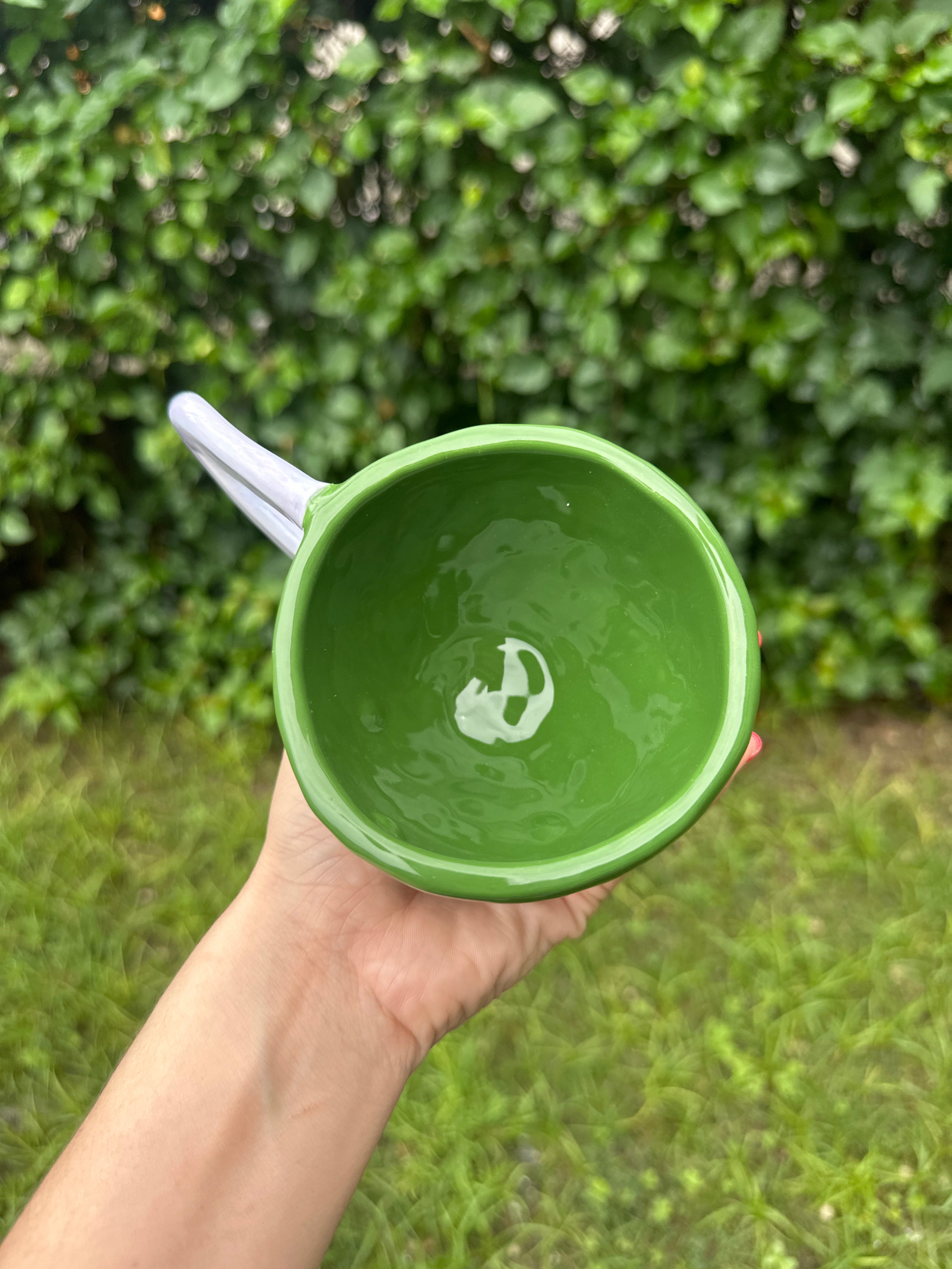 Taza Verde / Mango violeta