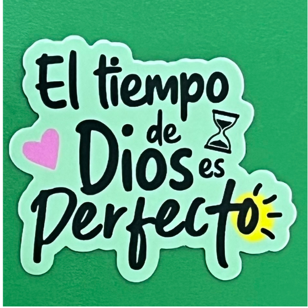 Mini Sticker El tiempo de Dios es perfecto