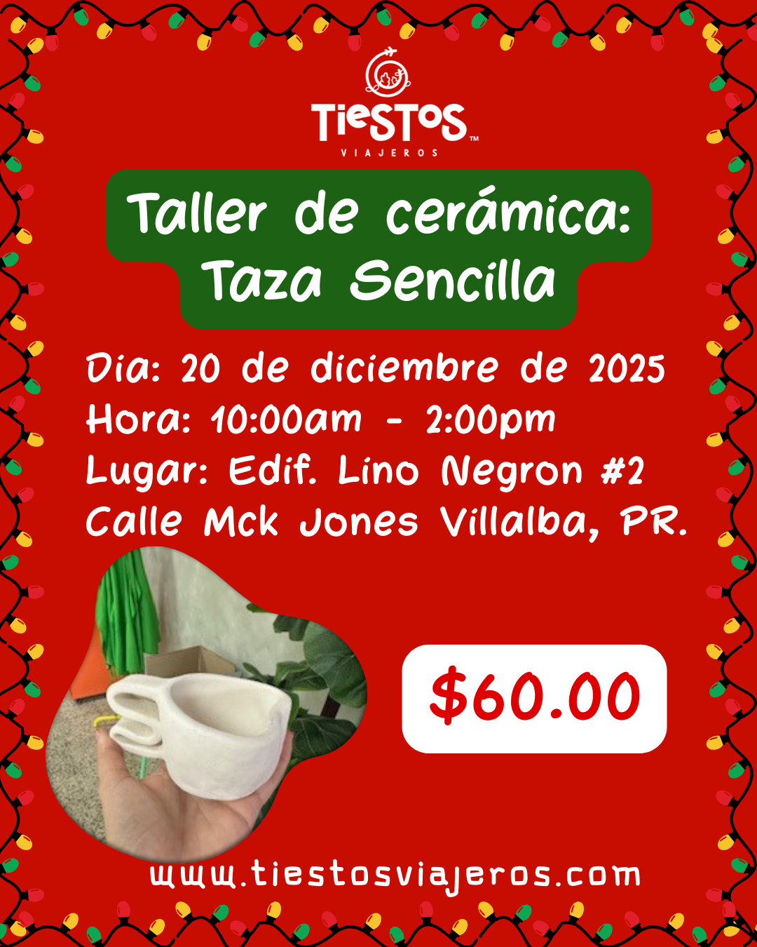 Taller de cerámica - 20 de diciembre de 2025
