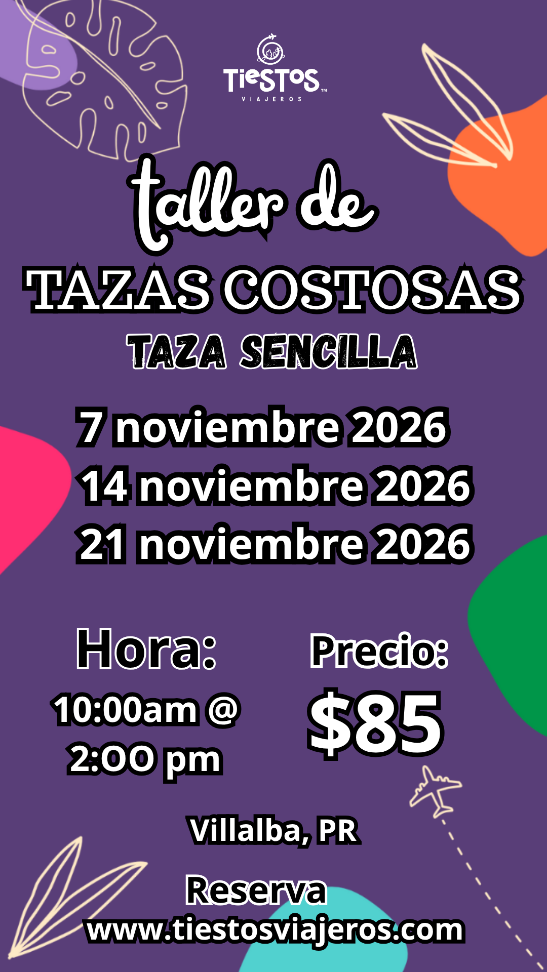 Taller de Tazas Costosas - Taza Sencilla y cuchara