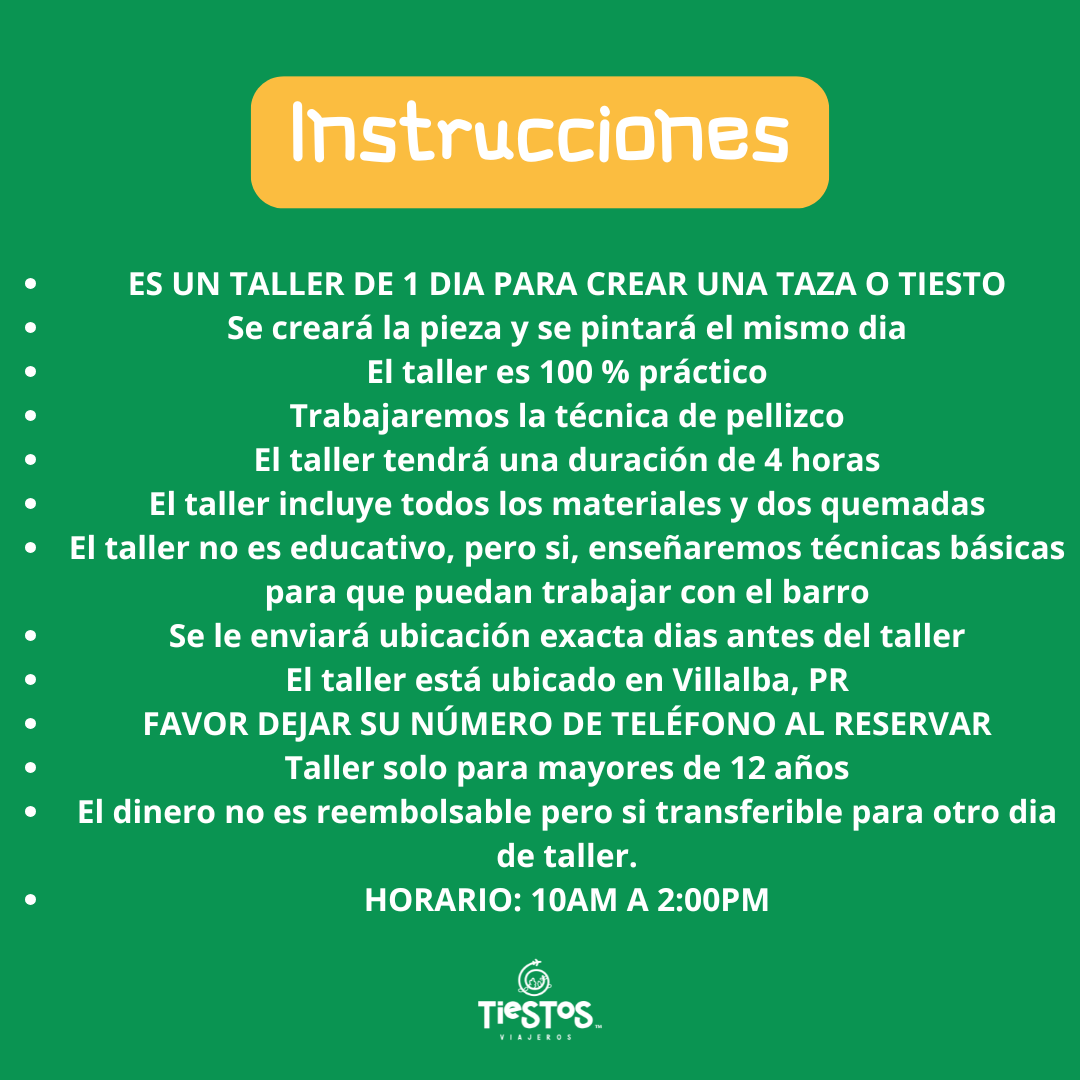 Taller de Cerámica - Oferta Black Friday Weekend